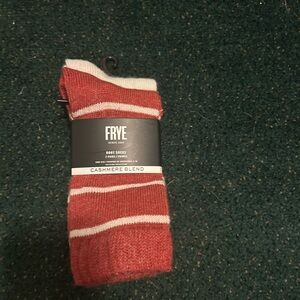Frye Cashmere Blend Socks in Red and White